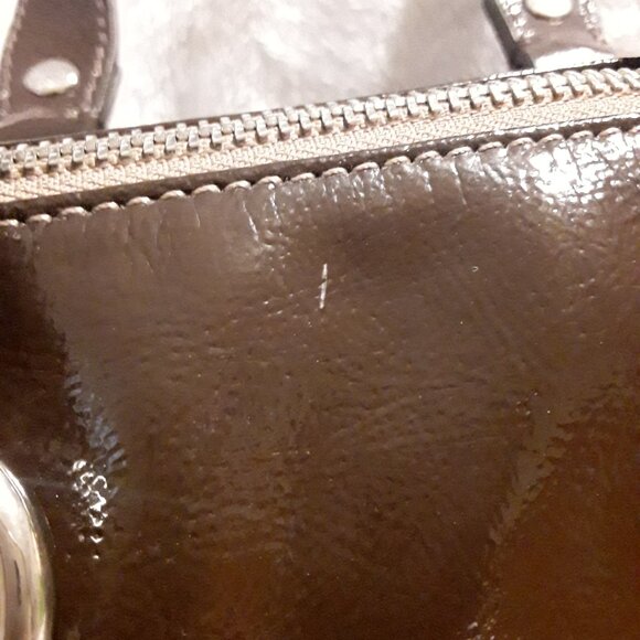 Coach Ashley Signature Satchel Brown Handbag - Picture 4 of 14